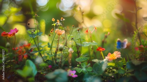Dreamy Miniature Garden with Fairies and Butterflies © Newaystock