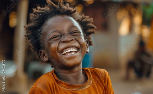 African child laughing