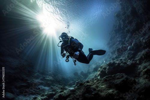 Wallpaper Mural Scuba diving recreation underwater adventure Torontodigital.ca