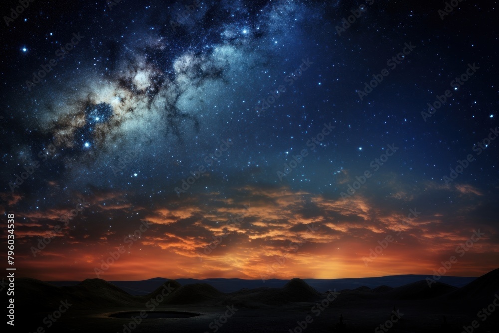 Fototapeta premium Astronomy landscape outdoors nature.