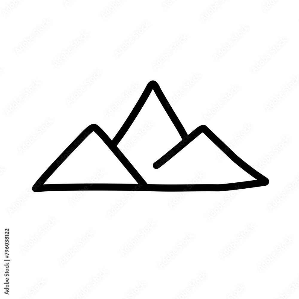 outline of the mountain