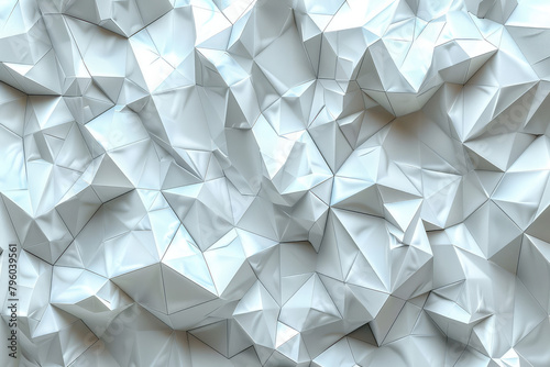 A seamless white background with an array of origami-style paper shapes, creating a three-dimensional effect that adds depth and texture to the design. Created with Ai