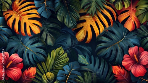 The abstract art nature background modern is a modern shape line art wallpaper. The botanical tropical leaves and floral pattern design is suitable for home deco  wall art  social media posts  and