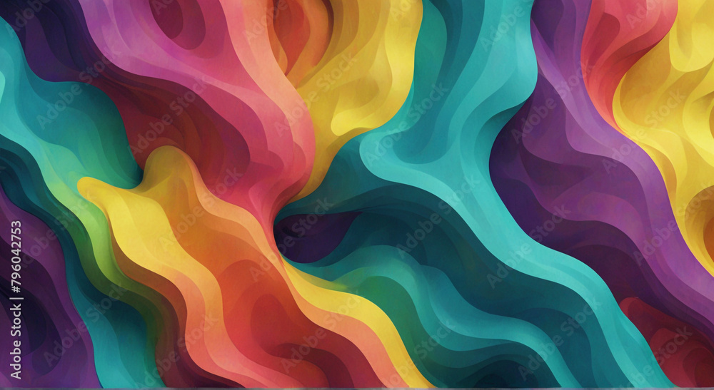 Fototapeta premium Melodic Fusion: Abstract Harmonies in Motion 