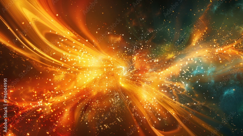 Abstract background modern and futuristic sparking fire