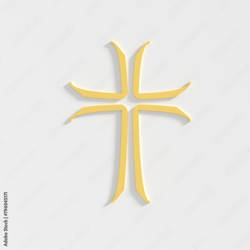 Obraz premium Christian cross. Religion concept illustration. 3D render