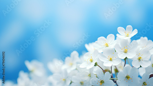 white spring flowers