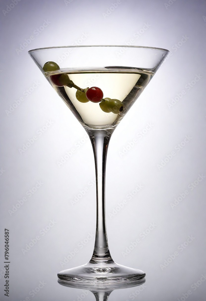 Martini in wine glass stock photo beauty shot