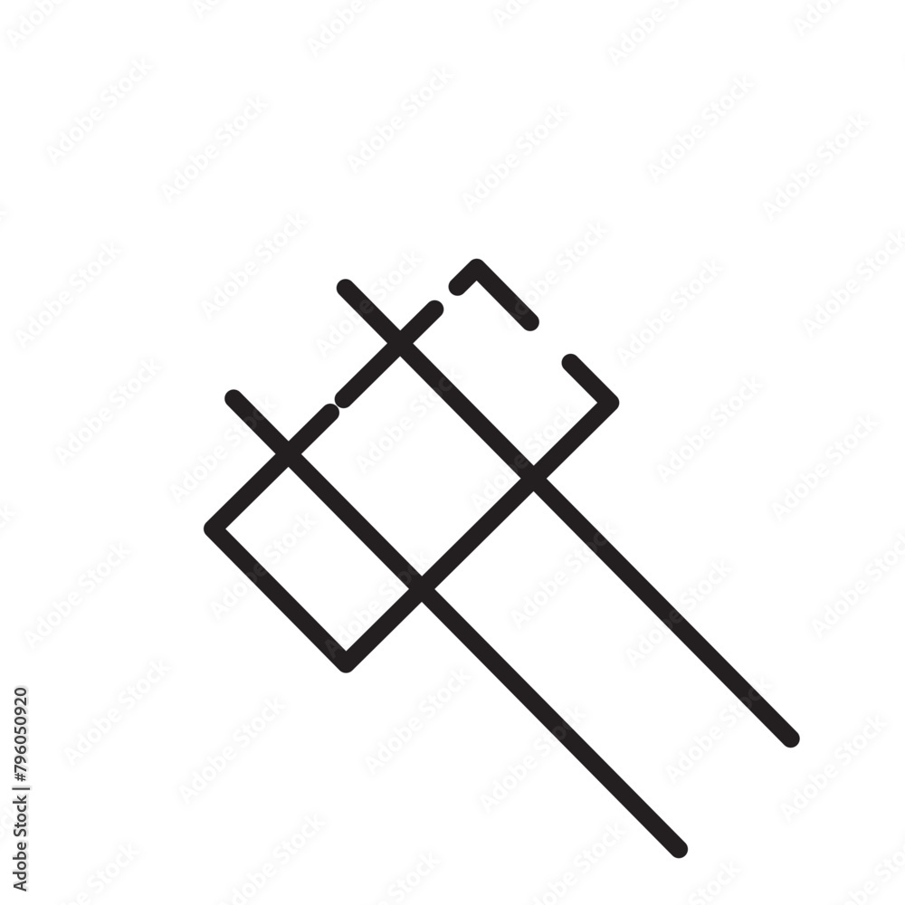 Chopstick Chinese Food Line Icon Chopstick Chinese Food Line Icon