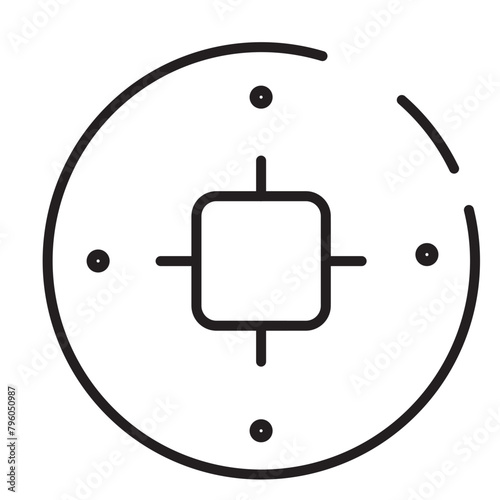 Coin Imlek Sen Line Icon