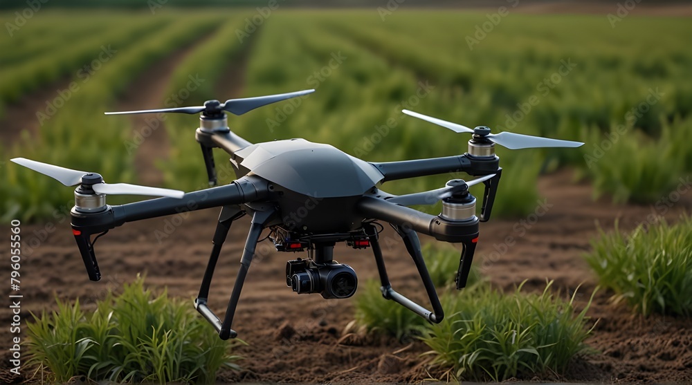 Flying Smart Agriculture Drone Artificial Intelligence .Generative AI