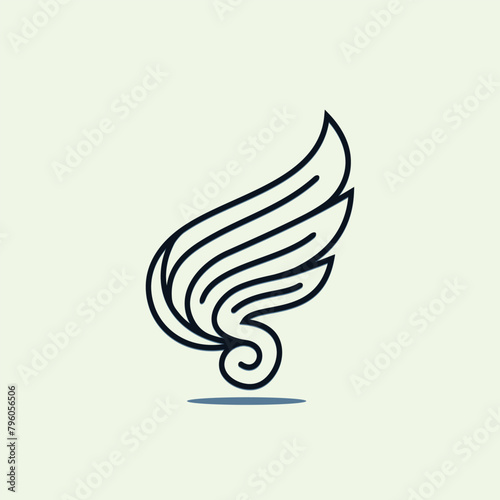 a wings icon on a light green background