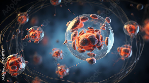 Creative image of embryonic stem cells