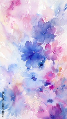 Flower pattern nature abstract painting © Rawpixel.com