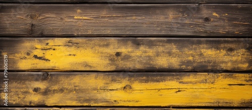 Close up of a hardwood wooden wall with a yellow rectangle pattern