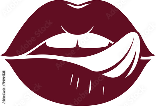 Female mouth and lips. illustration for love and sensuality concept design.