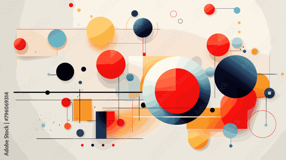 Obraz premium Concept vector illustration of presentation background.