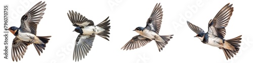 Serenity in Flight Bank Swallow isolated on a transparent background 