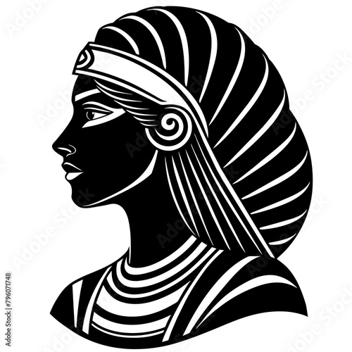 T-shirt Design Vector cleopatra profile silhouette minimalist scene - Vector - Vector art - Vector illustration - Vector design - Latest Vector - Premium Vector - Vector pro - Premium illustration