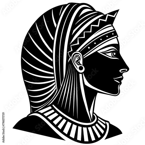 T-shirt Design Vector cleopatra profile silhouette minimalist scene - Vector - Vector art - Vector illustration - Vector design - Latest Vector - Premium Vector - Vector pro - Premium illustration