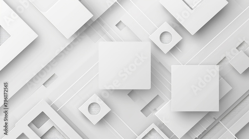 Abstract square shape with futuristic concept white background.