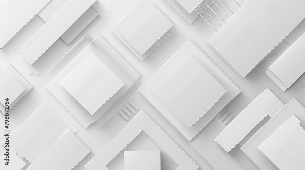 Modern white and light grey square overlapped pattern on background with shadow. white background. Minimal geometric white light background abstract design. Elegant white and grey Background. Modern white and light grey square overlapped pattern on background with shadow. white background. Minimal geometric white light background abstract design. Elegant white and grey Background.
