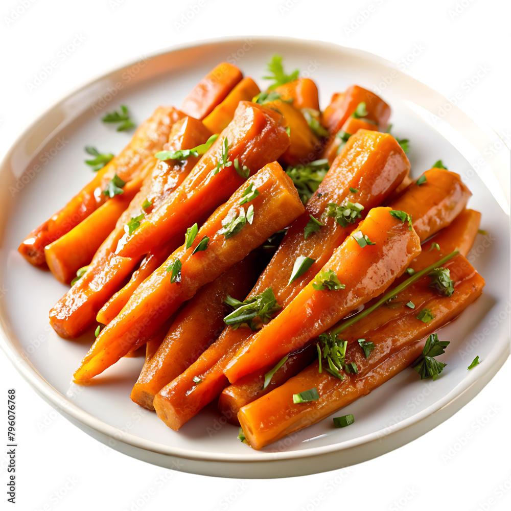 plate of sweet and sticky honey glazed carrots plate of sweet and sticky honey glazed carrots
