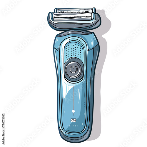 Electric shaver isolated on white background. Hand drawn vector illustration.