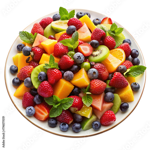 platter of colorful fruit salad featuring