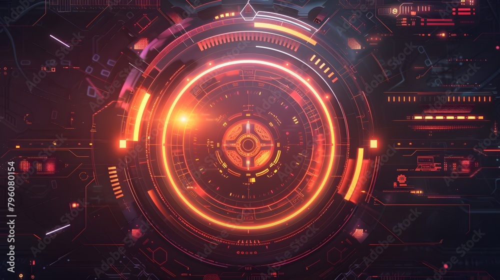 Fototapeta premium HUD interface technology