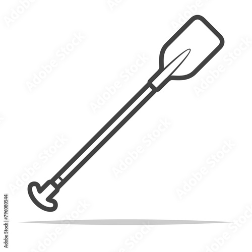 Rowing paddle icon transparent vector isolated