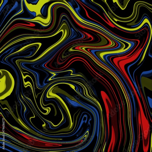 Abstract background with psychedelic painting art in vivid colors. Marbleized bright effect with fluid colors, background for wallpapers.