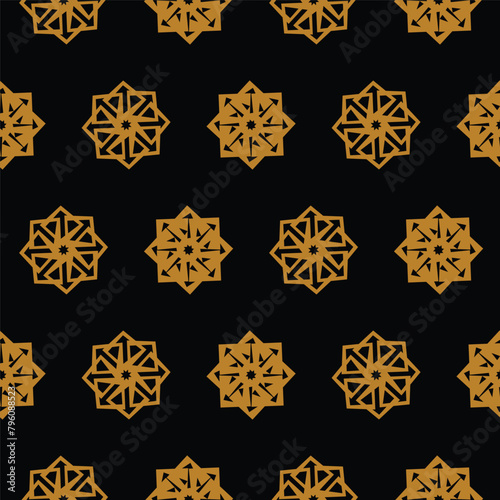 Geometrical Mandala floral block print screen print booti design motif allover seamless repeat pattern for kurti shirt saree stole scarf dupatta vector editable