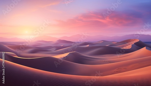 A beautiful sunset over the desert.