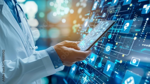 The rise of AI in healthcare is revolutionizing diagnostic processes, with systems capable of analyzing complex medical data to identify patterns and predict health outcomes more accurately than ever photo