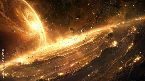 Deep Space Revelation: space galaxy background, wave, light, macro, stars, supernova