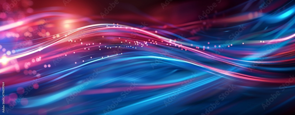 Abstract background with blue and red light wave Abstract background with blue and red light wave