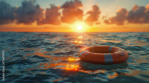 On the lookout for life: the life preserver as a symbol of salvation.  photo