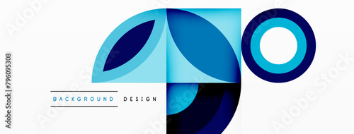 A modern logo design in electric blue and azure, featuring circles and squares in a pattern resembling an automotive tire on a white background