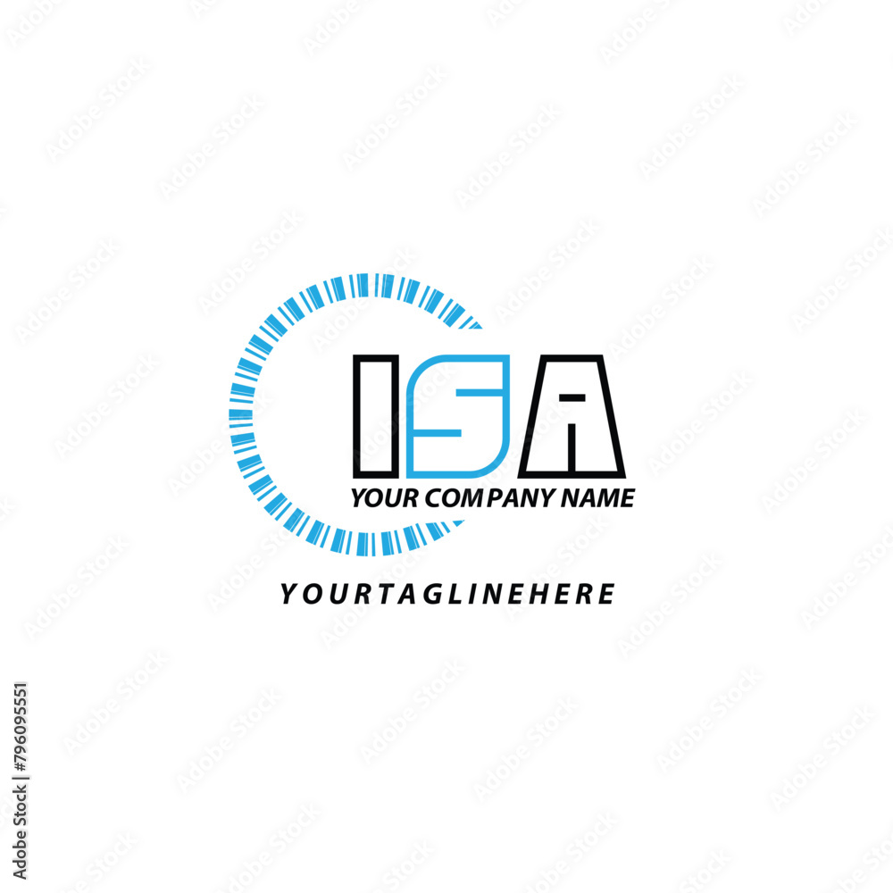ISA vector logo. ISA letter logo creative design  , ISA simple and modern logo. ISA luxurious alphabet design