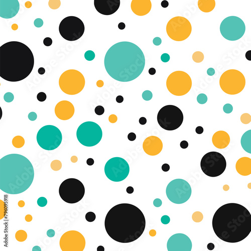 a colorful background with circles and dots that say " polka dots ".