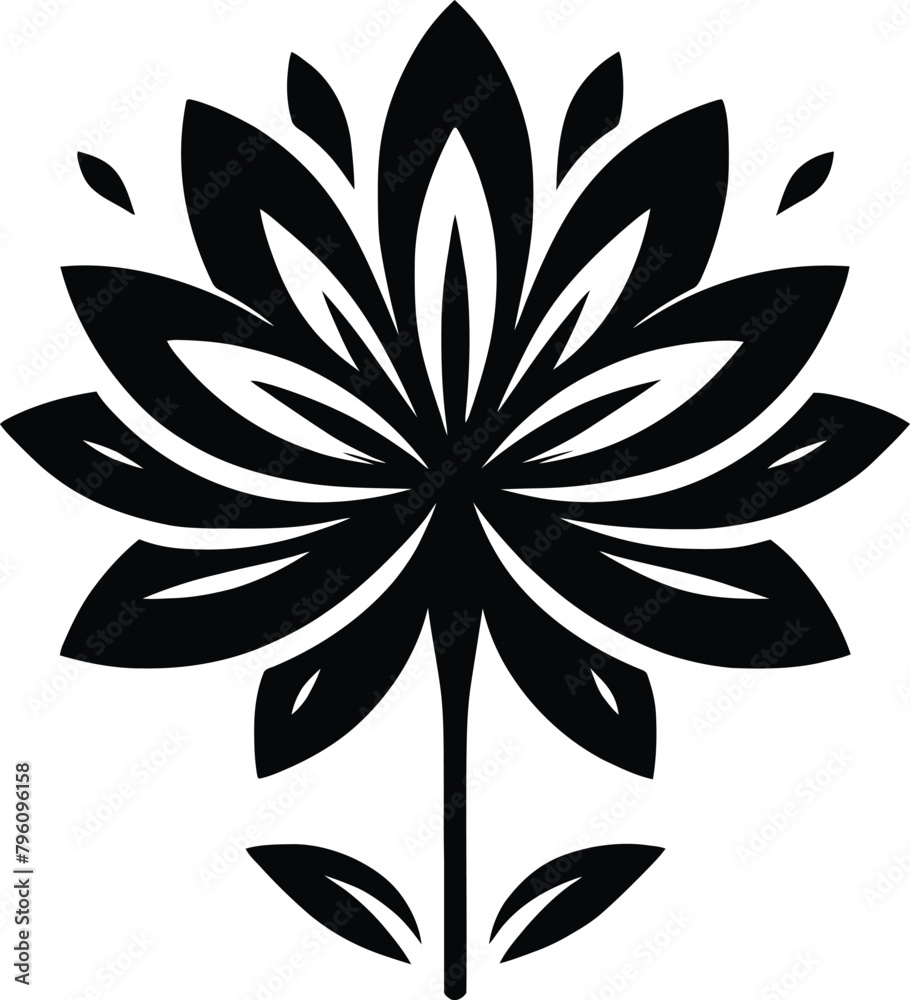 Fototapeta premium flower-silhouette