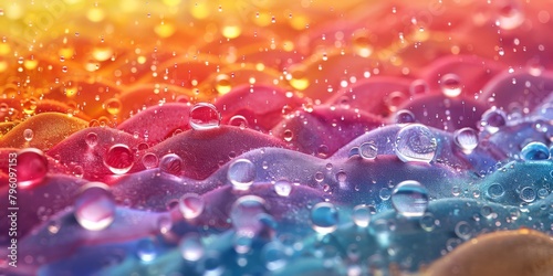 Soothing,rain sticks dripping grains of iridescent sand in calming, organic patterns photo