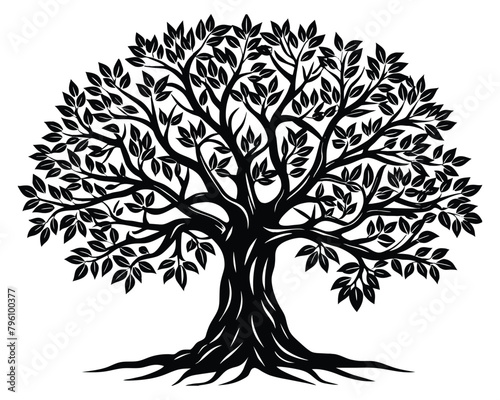 Tree silhouette icon vector illustration