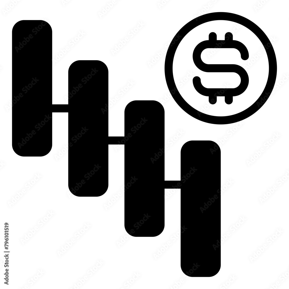 Decrease icon, glyph icon style Decrease icon, glyph icon style