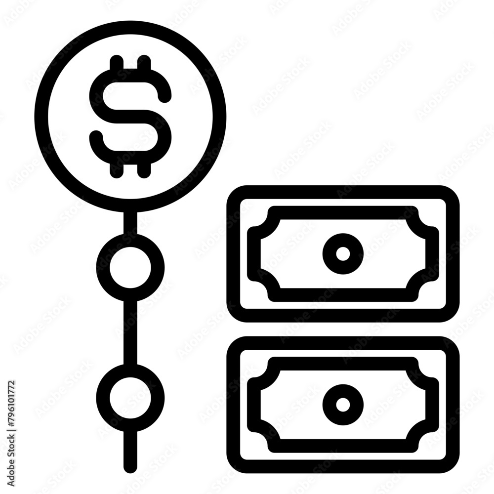 Installments icon, line icon style Installments icon, line icon style