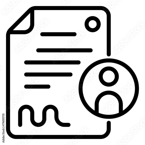 Accounting icon, line icon style