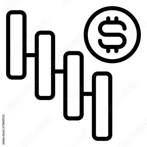 Decrease icon, line icon style