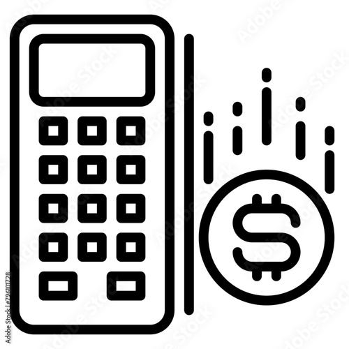 EDC icon, line icon style