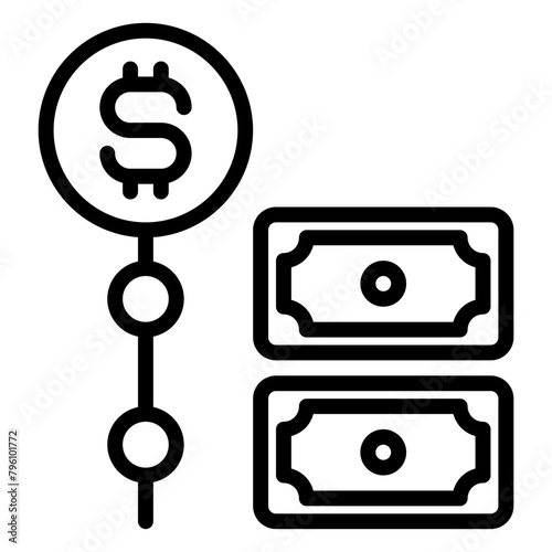 Installments icon, line icon style
